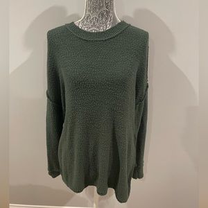 Green oversized sweater